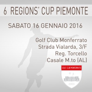 Locandina 6 tappa Regions' Cup Footgolf Piemonte 2015:2016 Monferrato AL sabato 16 gennaio 2016 Negozio