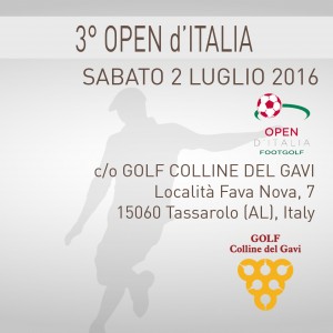 Locandina 3 Open d'Italia Golf Colline del Gavi sabato 2 luglio 2016 Negozio